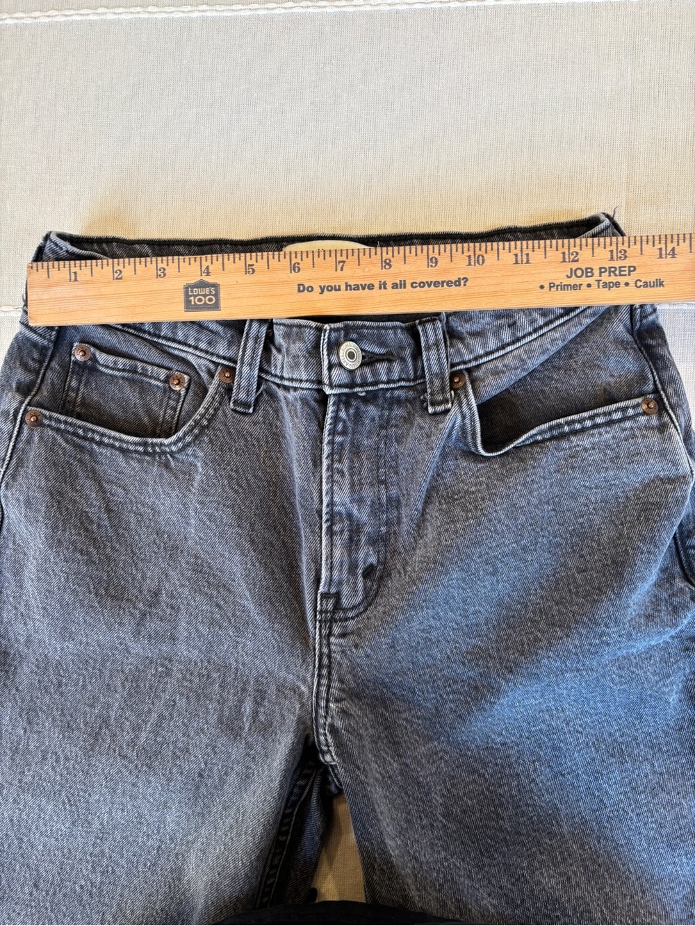 Abercrombie & Fitch Curve Love 90s Straight Jeans Women’s 26R Gray Wash mid rise - Picture 6 of 9